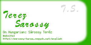 terez sarossy business card